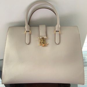 NWT Beige Lauren Ralph Lauren Carrington Tote bag